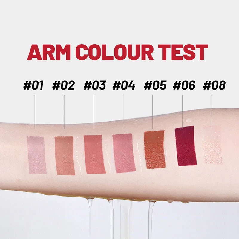 8 färger Velvet Matte Lipsticks Non-stick Cup vattentålig Moisturizing Lasting Lip Stick Lip liner - 24 Timmar Deals