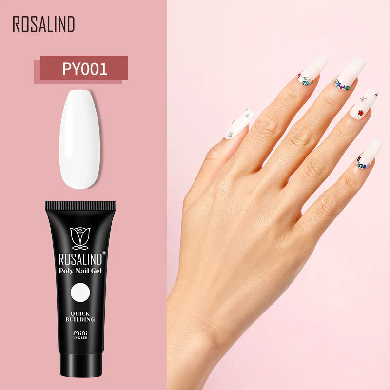 15/30 ml Poly Nail Gel Semi Permanent Akryl Extension Crystal Nail Art Fast Builder Hybrid Lack UV Poly Nagellack - 24 Timmar Deals