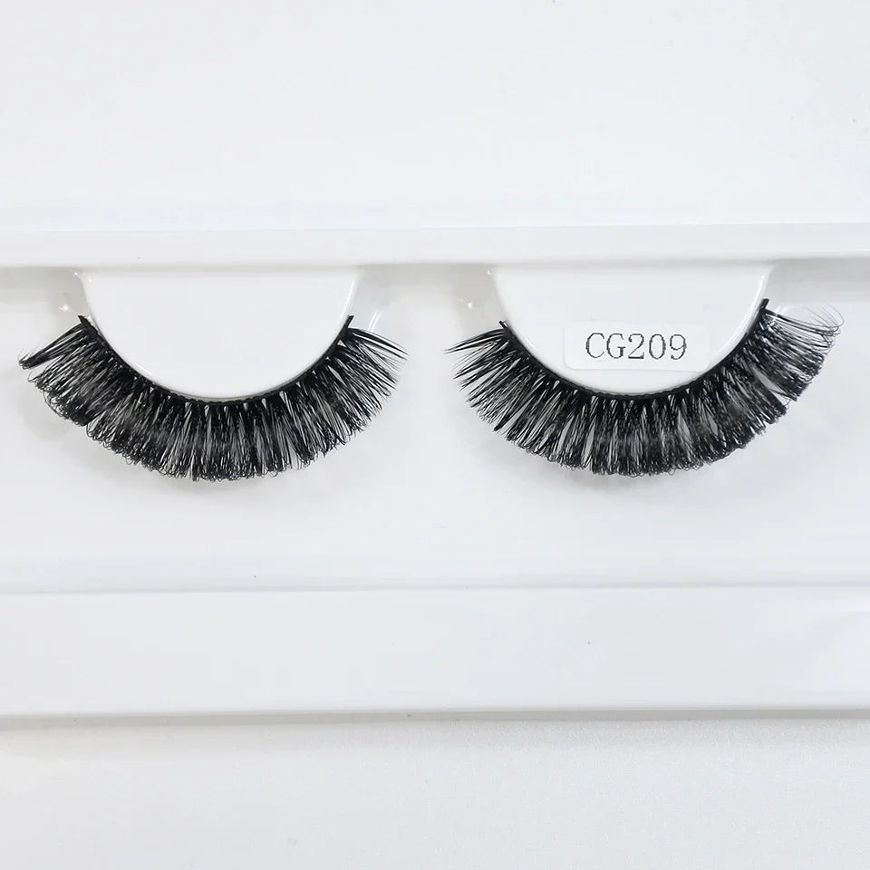 Classic Hybrid Volume Lashes 2022 New Arrival Wispy D Curl Short Russian Strip Lashes Makeup False Eyelashes - 24 Timmar Deals