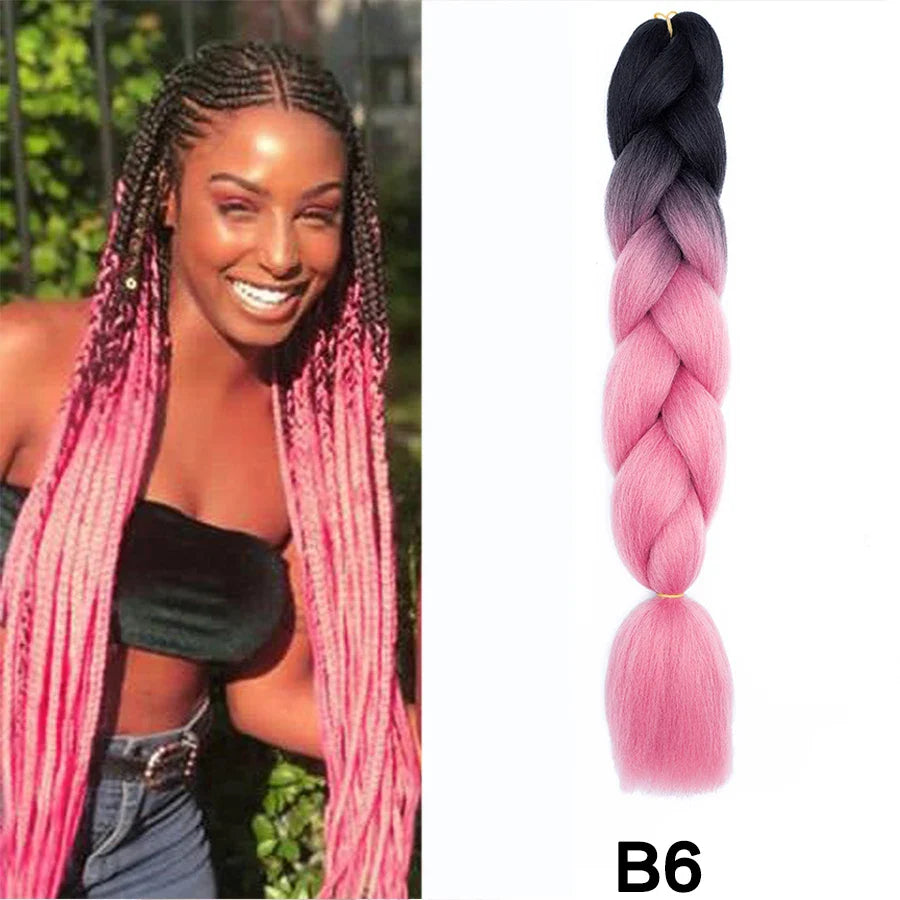 Syntetiska hårförlängningar för att göra afrikanskt fläthår högtemperaturfiber - 24 Timmar Deals