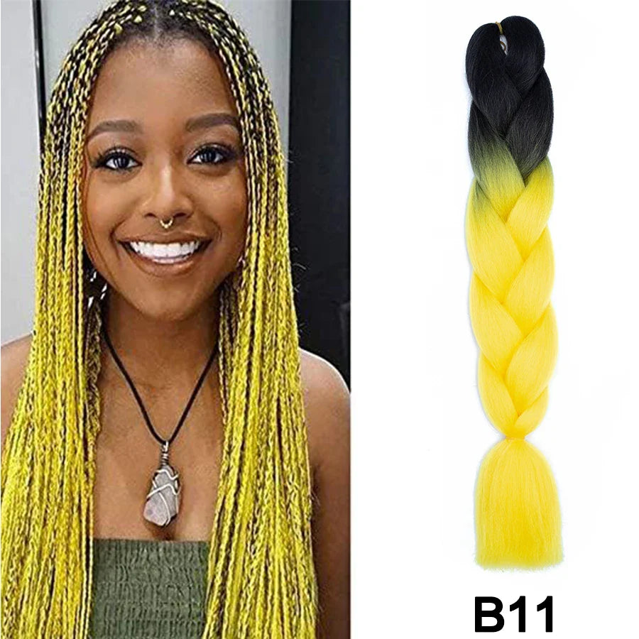 Syntetiska hårförlängningar för att göra afrikanskt fläthår högtemperaturfiber - 24 Timmar Deals