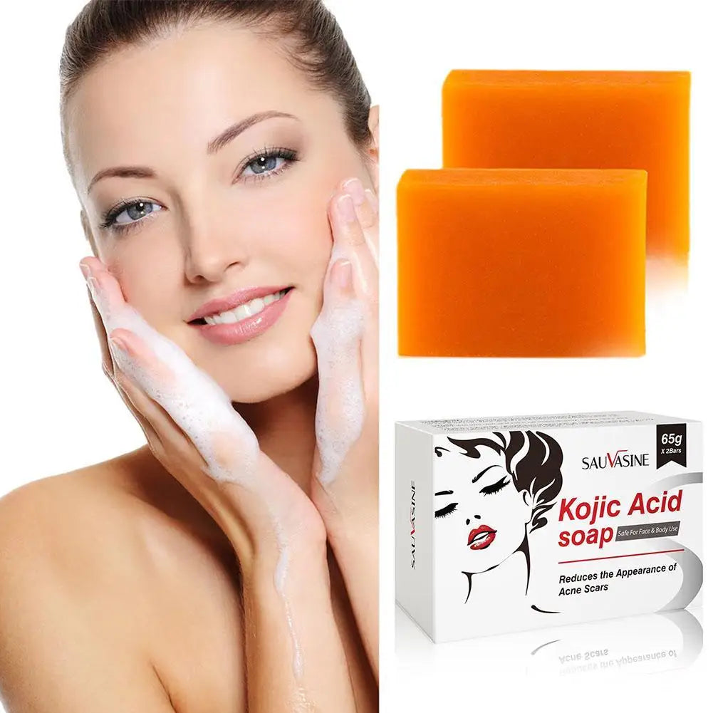 65gX2pcs Kojic Acid Soap Kojic Acid Soap Original Product Face Cream Body Lotion Facial Wash Whitening Anti Aging Acne Dark Spot - 24 Timmar Deals