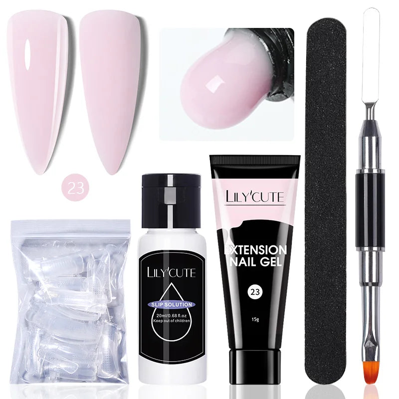 15ml Polygel Nail Extension Set - 24 Timmar Deals