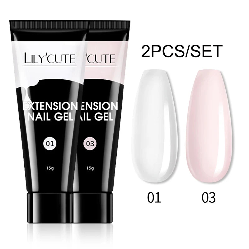 15ml Polygel Nail Extension Set - 24 Timmar Deals
