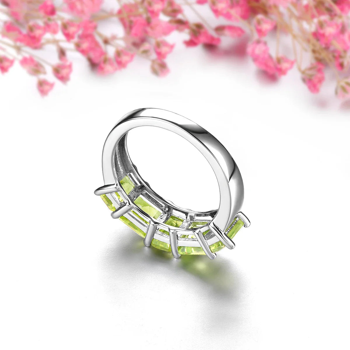 Äkta Peridot Sterling Silver Ringar 4,3 karat ädelsten - 24 Timmar Deals
