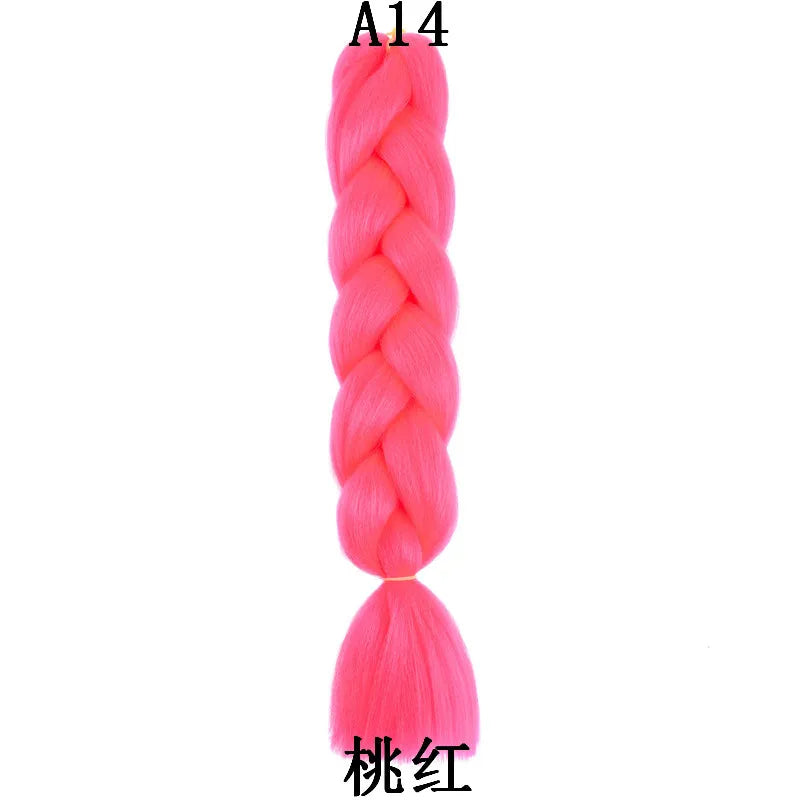 Syntetisk 1st 24 tum 100g Flätning Hårbox Flätor Färgglad Twist Flätning Hårförlängningar Syntetisk Virkad Flätning - 24 Timmar Deals