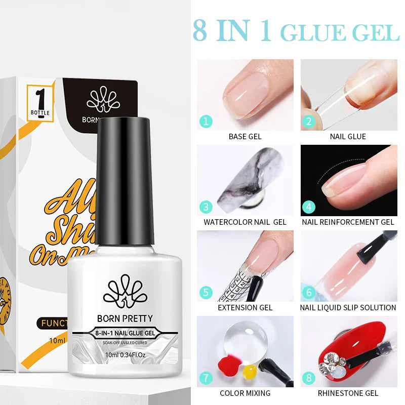 BORN PRETTY 1PC Black White Red Color Collection Nail Gel Polish 10ml Varnis Semi-permanent Soak Off UV LED Gel for Manicure - 24 Timmar Deals