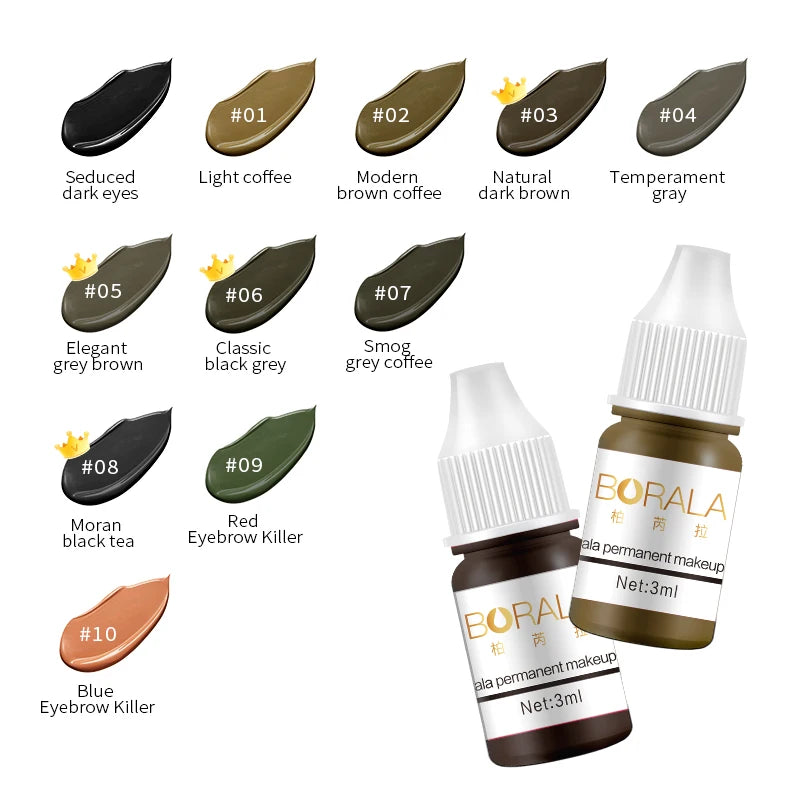 26 färger 3ML Permanent Makeup Tatuering Läppar Ögonbryn Eyeliner Pigment - 24 Timmar Deals