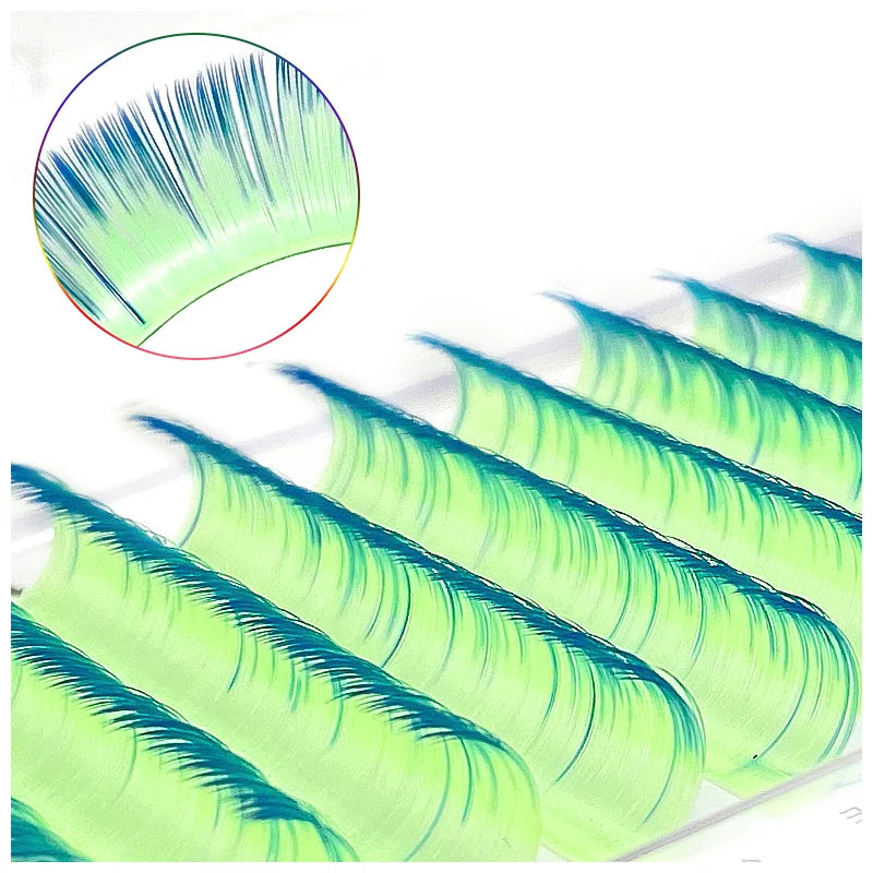 Mix Color Lashes Soft Natural Synthetic Mink Rainbow Colored Eyelash C/D Curl Eyelashes Extensions Eye Makeup - 24 Timmar Deals