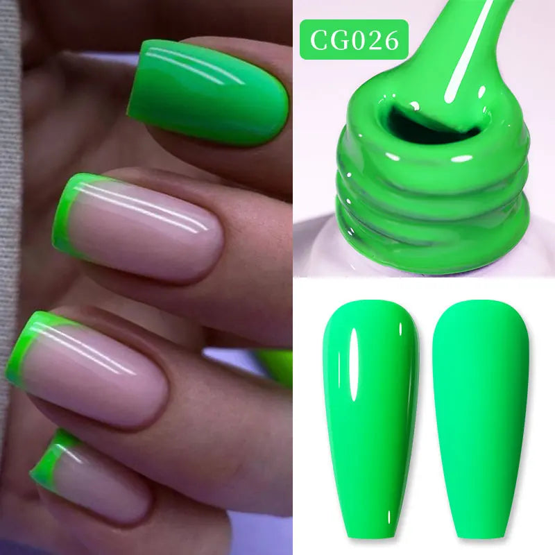 BORN PRETTY Neon Color Gel Nail Polish 10ml Fluorescent Nail Gel Orange Yellow Green Purple Varnis Semi Permanent Trendy Summer - 24 Timmar Deals