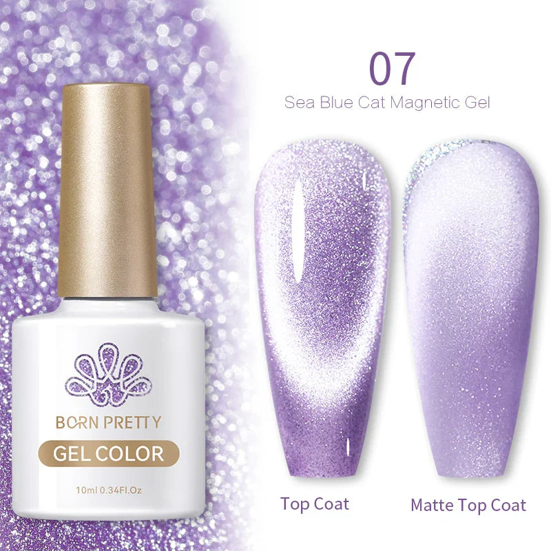 Reflekterande Cat Magnetic Gellack 10ML Silver Shinning Glitter Vernis Semi Permanent Soak Off Magnetic UV Gel - 24 Timmar Deals