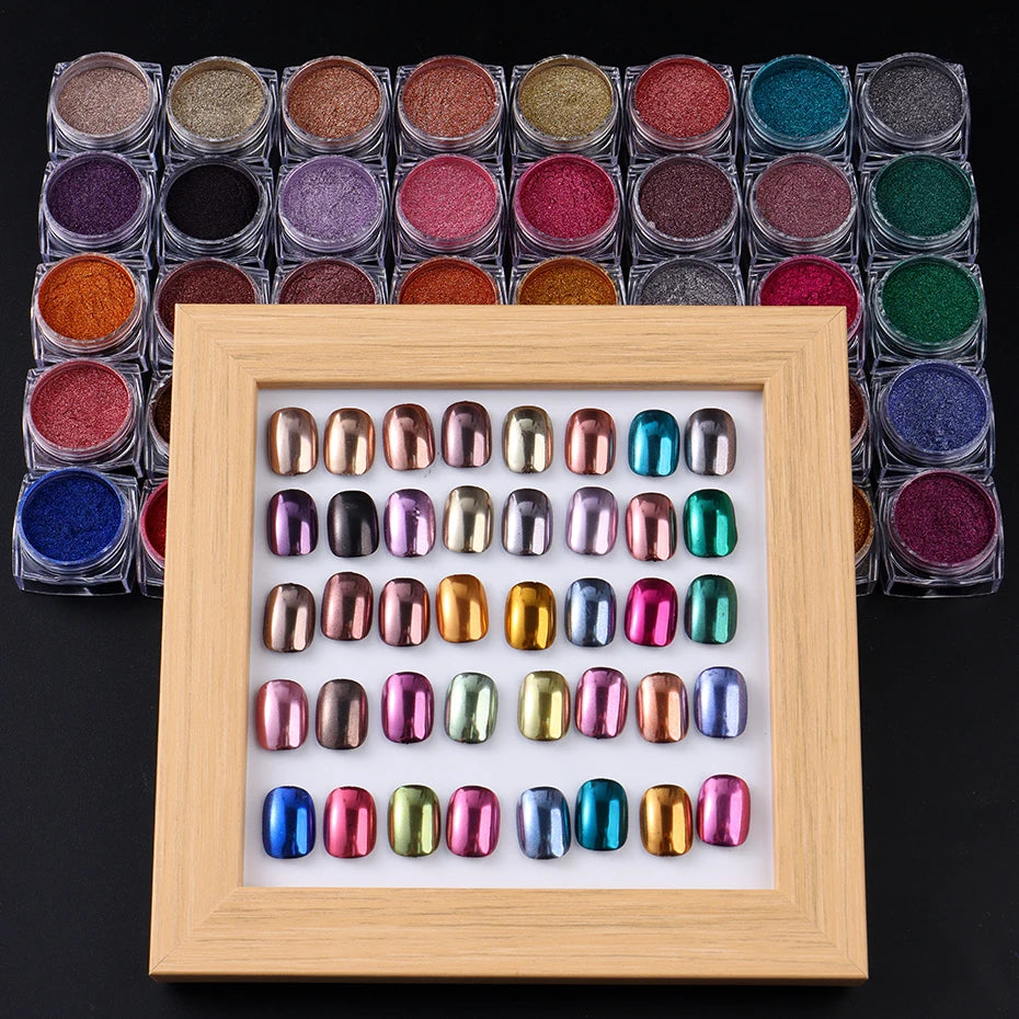 40pcs Moonlight Mirror Nail Powder - 24 Timmar Deals