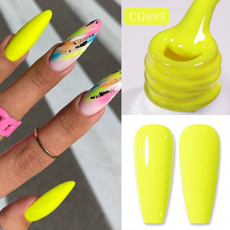 BORN PRETTY Neon Color Gel Nail Polish 10ml Fluorescent Nail Gel Orange Yellow Green Purple Varnis Semi Permanent Trendy Summer - 24 Timmar Deals