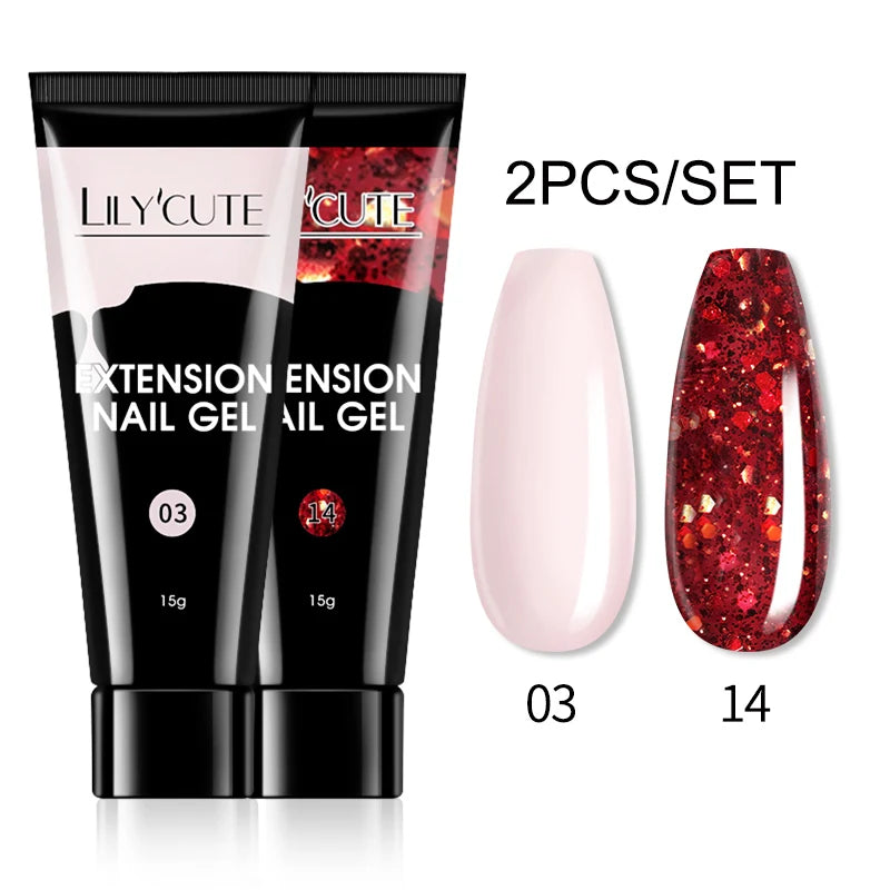 15ml Polygel Nail Extension Set - 24 Timmar Deals
