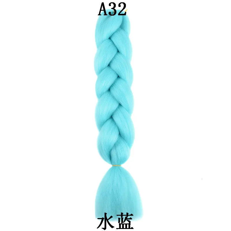 Syntetisk 1st 24 tum 100g Flätning Hårbox Flätor Färgglad Twist Flätning Hårförlängningar Syntetisk Virkad Flätning - 24 Timmar Deals