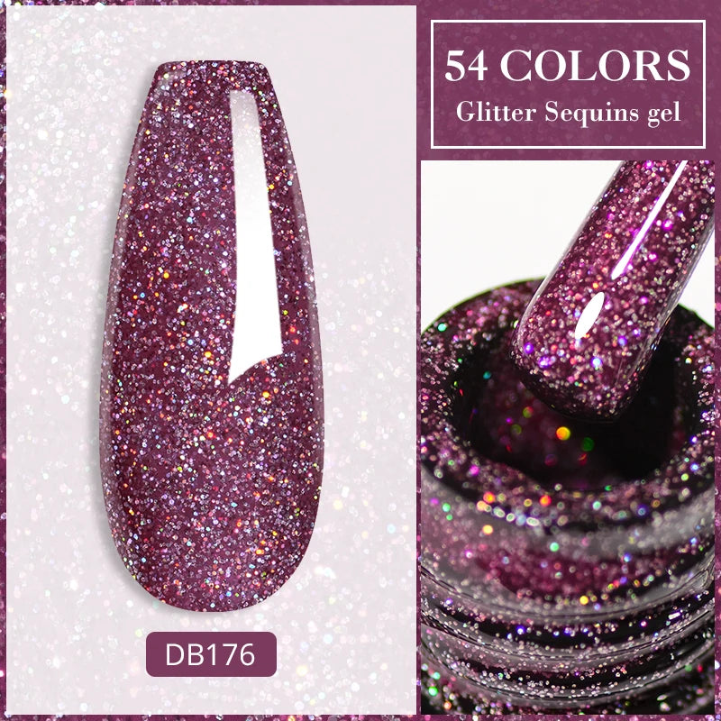 Metalic, Pastell, Glitter Gellack 6ml, 63 olika färger - 24 Timmar Deals