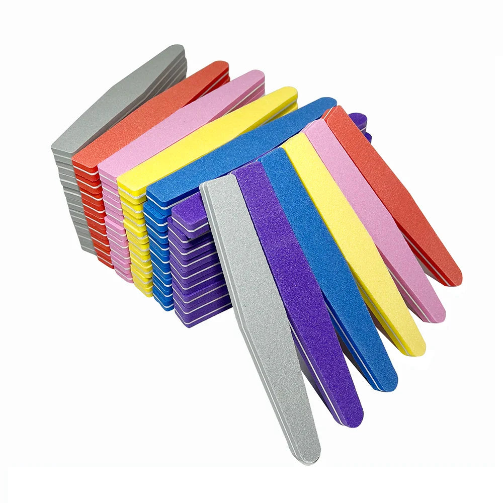 5 PCS/LOT Professional Nail Files Nail Buffer 100/180 Grit Sanding Polishing Grinding Manicure Nail Art Tools 6 Colors - 24 Timmar Deals