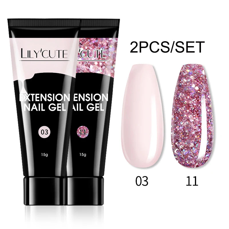 15ml Polygel Nail Extension Set - 24 Timmar Deals