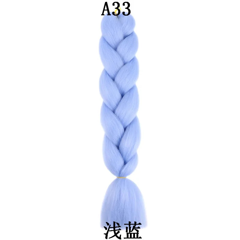Syntetisk 1st 24 tum 100g Flätning Hårbox Flätor Färgglad Twist Flätning Hårförlängningar Syntetisk Virkad Flätning - 24 Timmar Deals