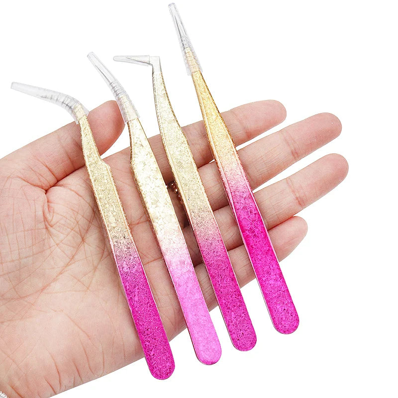 Ögonfranspincettpaketset Ice Flower Antistatisk ympning False 3D Fransförlängning - 24 Timmar Deals
