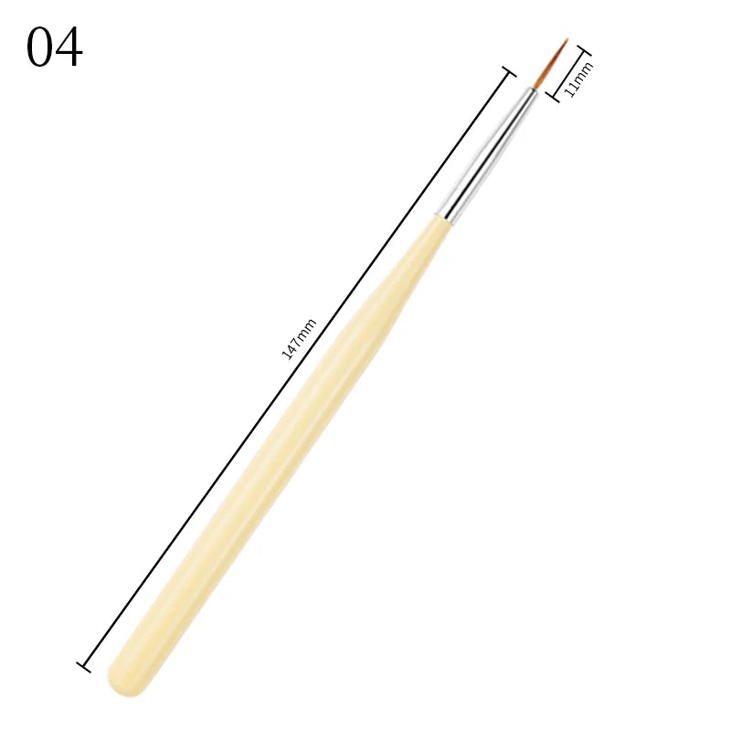 1 st Nail Art Ritning Målning Penna Tunn Rand Blomma Carving Liner Pensel - 24 Timmar Deals