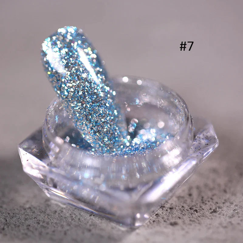Holographic Nail Powder Net-2g Chrome Laser Mirror Glitter - 24 Timmar Deals