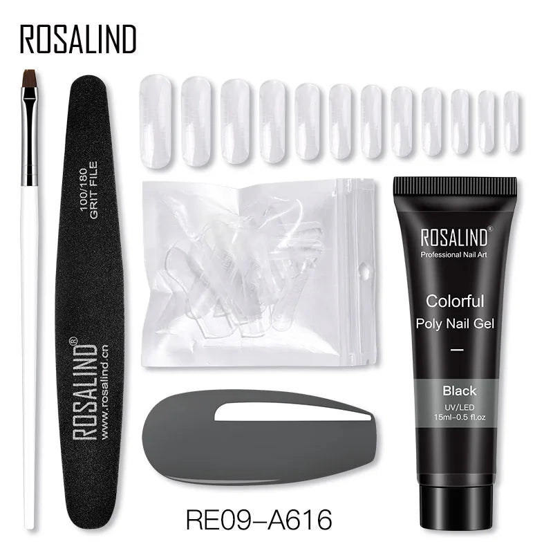 Poly Gel Akryl Extension Crystal Nail Art Hybrid Lack Slip Solution Poly Nagellack Semi Permanent 15/30ml - 24 Timmar Deals
