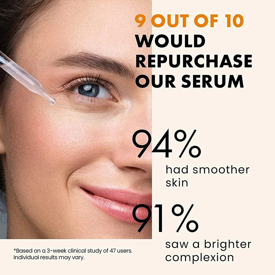 120ml 99% Vitamin C Serum Oil Facial Serum AHA Kojic Acid glutathione Facial skin brightening - 24 Timmar Deals