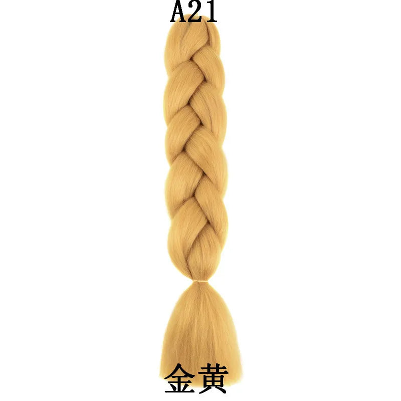 Syntetisk 1st 24 tum 100g Flätning Hårbox Flätor Färgglad Twist Flätning Hårförlängningar Syntetisk Virkad Flätning - 24 Timmar Deals