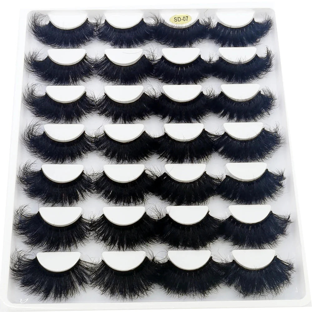Lashes 14 Pairs Eyelashes Faux Mink Eyelashes Long Lasting Fluffy 25mm Mink Lashes Dramatic Volume lashes Extension Thick Long - 24 Timmar Deals
