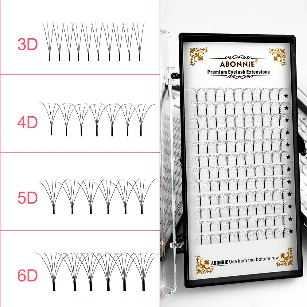 6D Long Stem Premade Fans Curl Russian Volume Eyelashes - 24 Timmar Deals