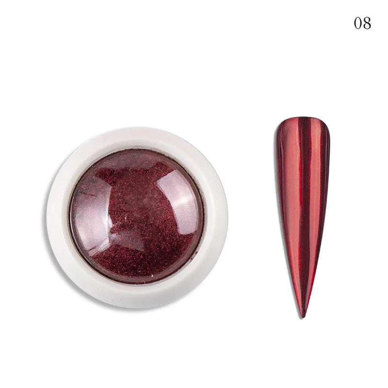 Holographic Nail Powder Net-2g Chrome Laser Mirror Glitter - 24 Timmar Deals