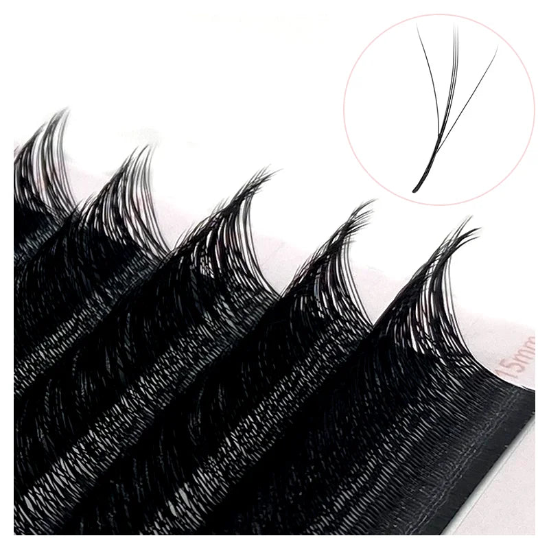 (2.0) W Shape Eyelash Extension 3D Premade Volume Fan Lashes W Style Lashes Faux Mink Volume Lashes Korean makeup - 24 Timmar Deals