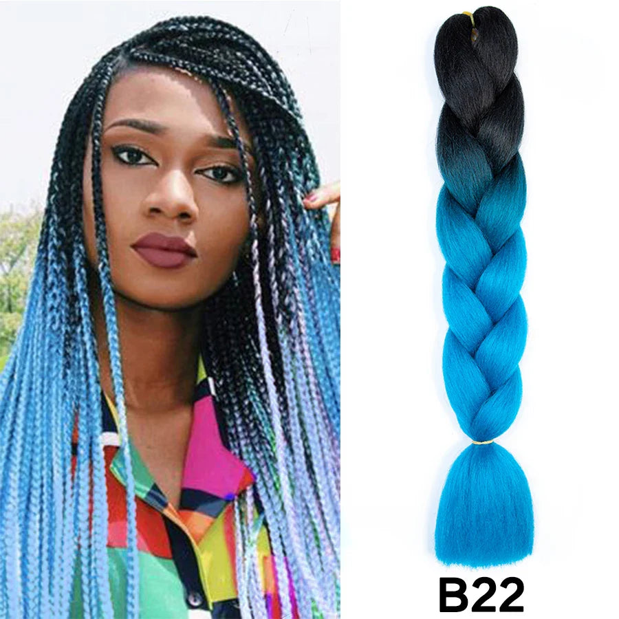 Syntetiska hårförlängningar för att göra afrikanskt fläthår högtemperaturfiber - 24 Timmar Deals
