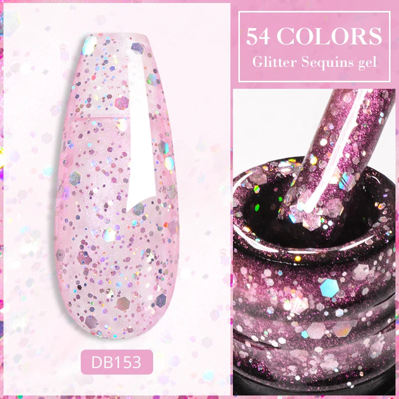 Metalic, Pastell, Glitter Gellack 6ml, 63 olika färger - 24 Timmar Deals