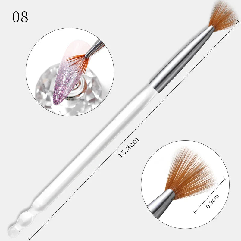 1 st Nail Art Ritning Målning Penna Tunn Rand Blomma Carving Liner Pensel - 24 Timmar Deals