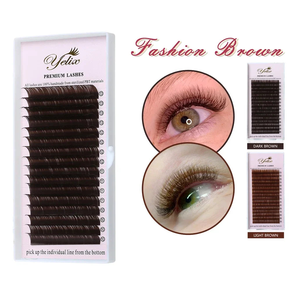 Dark Brown False Eyelashes Mink Hair False Eyelashes Eyelash Extension Thick Lashes Wispy Makeup Beauty Extension Tools - 24 Timmar Deals