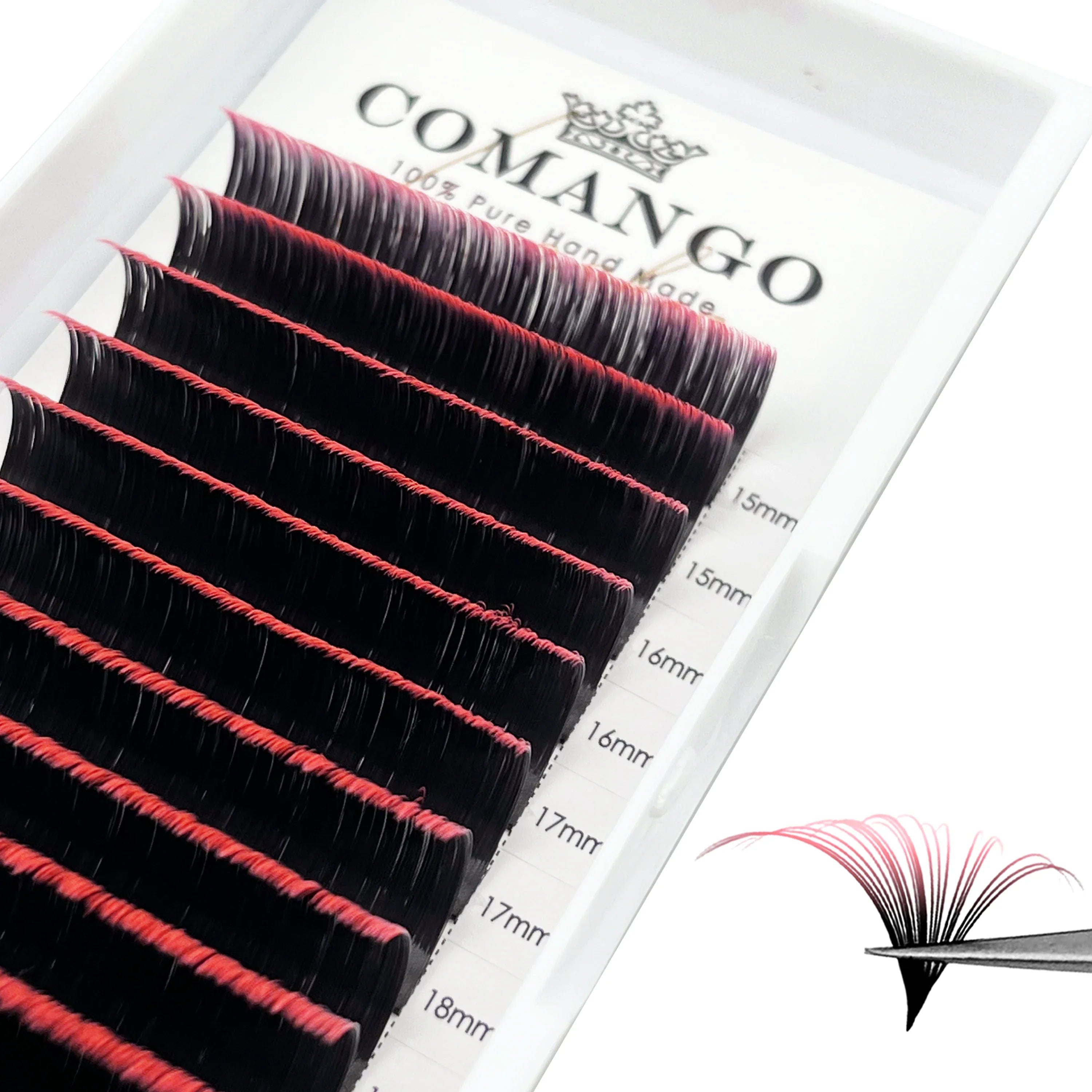 Colored EyeLash Extensions 1s Auto Flowering Easy Fanning Lash Extension Ombred Lashes Rapid Blooming Fan Lashes Makeup - 24 Timmar Deals