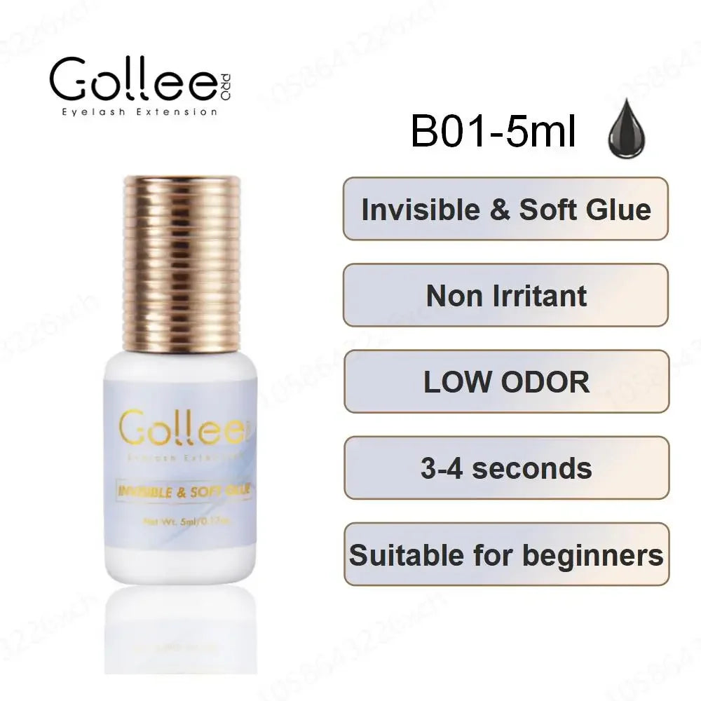 Gollee 5ml Eyelash Extension Glue 0.5 Second Fast Drying False Eye Lash Extension Glue Gollee Super Bonder Eyelash Glue Primer - 24 Timmar Deals