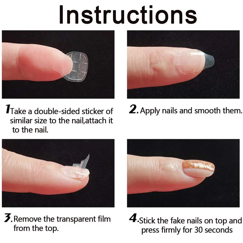 240 st Dubbelsidigt False Nail Art Tejplim - 24 Timmar Deals
