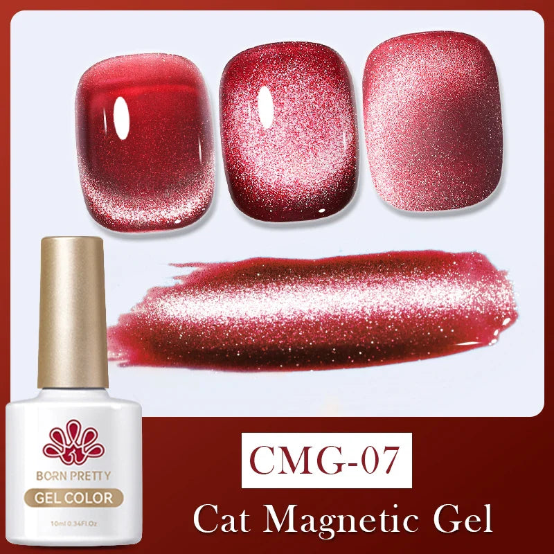 Reflekterande Cat Magnetic Gellack 10ML Silver Shinning Glitter Vernis Semi Permanent Soak Off Magnetic UV Gel - 24 Timmar Deals
