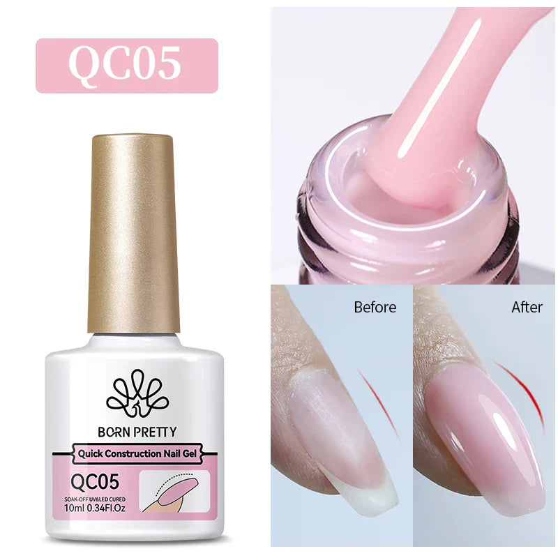 Transparent Jelly Nude Gellack 10ml Sheer Glitter Crystal Varnish - 24 Timmar Deals