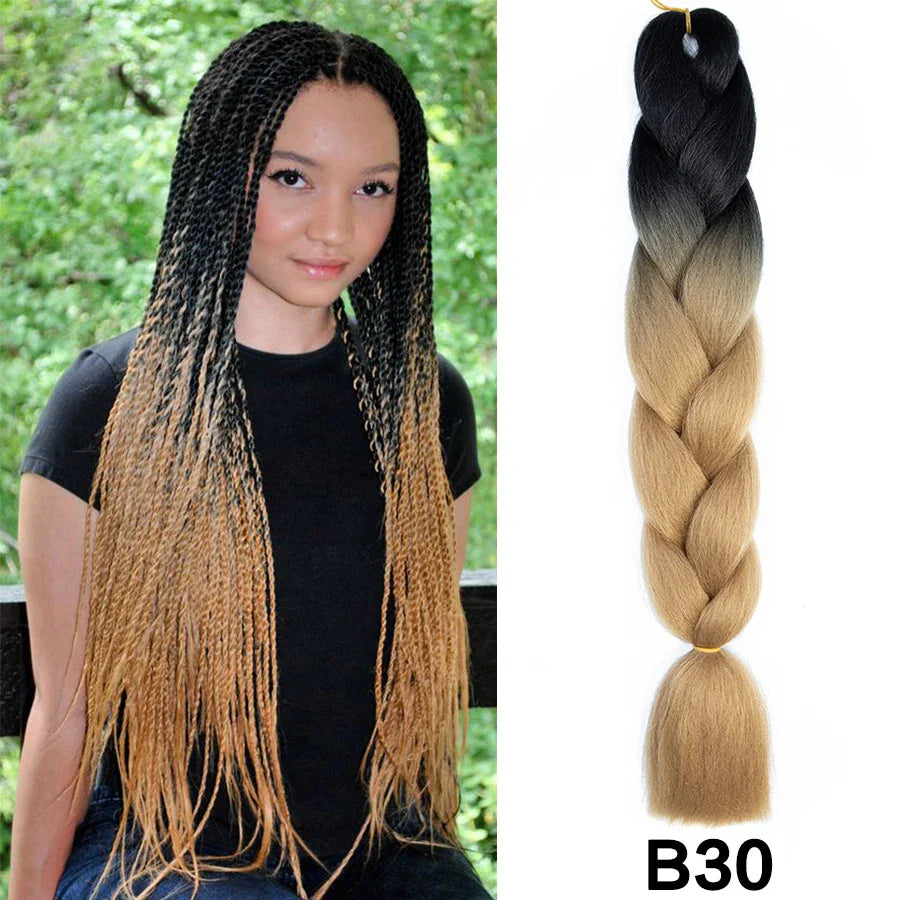 Syntetiska hårförlängningar för att göra afrikanskt fläthår högtemperaturfiber - 24 Timmar Deals