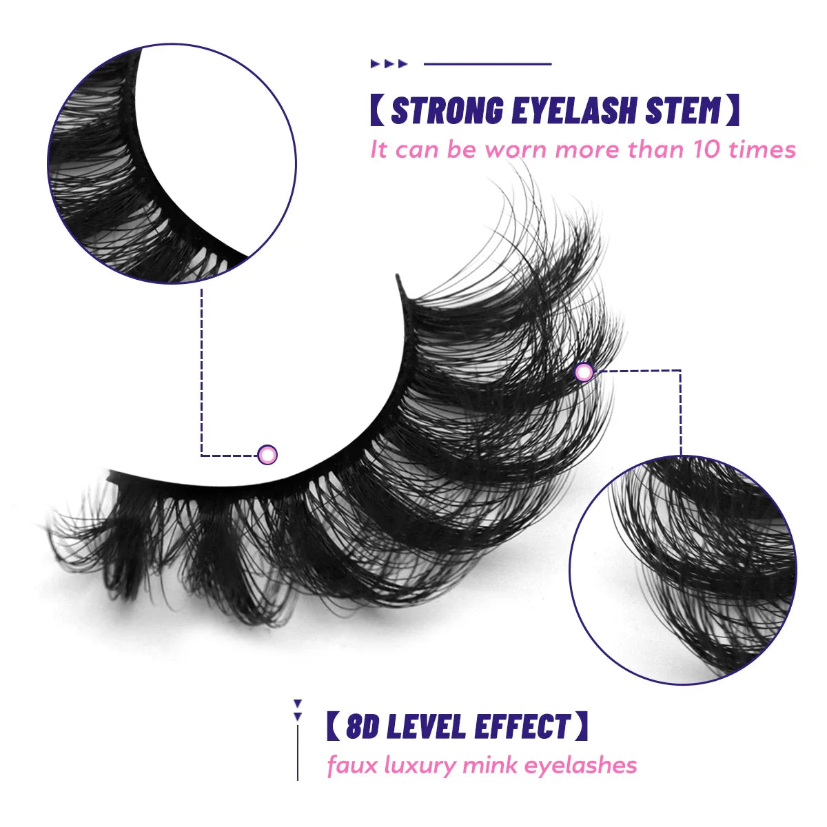 Lashes 5/7 Pairs Eyelashes Faux Mink Eyelashes Long Lasting Fluffy Mink Lashes Dramatic Volume lashes Extension Thick Long - 24 Timmar Deals