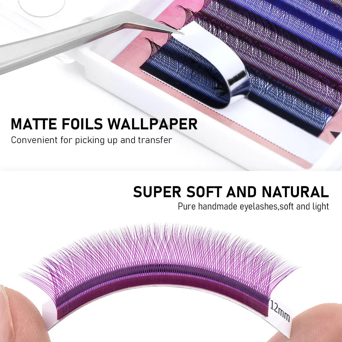 12Lines YY Shape New Colored Volume Lashes Mink Fluffy Y Design Eyelash Extensions Comfortable Individual Eyelashes - 24 Timmar Deals
