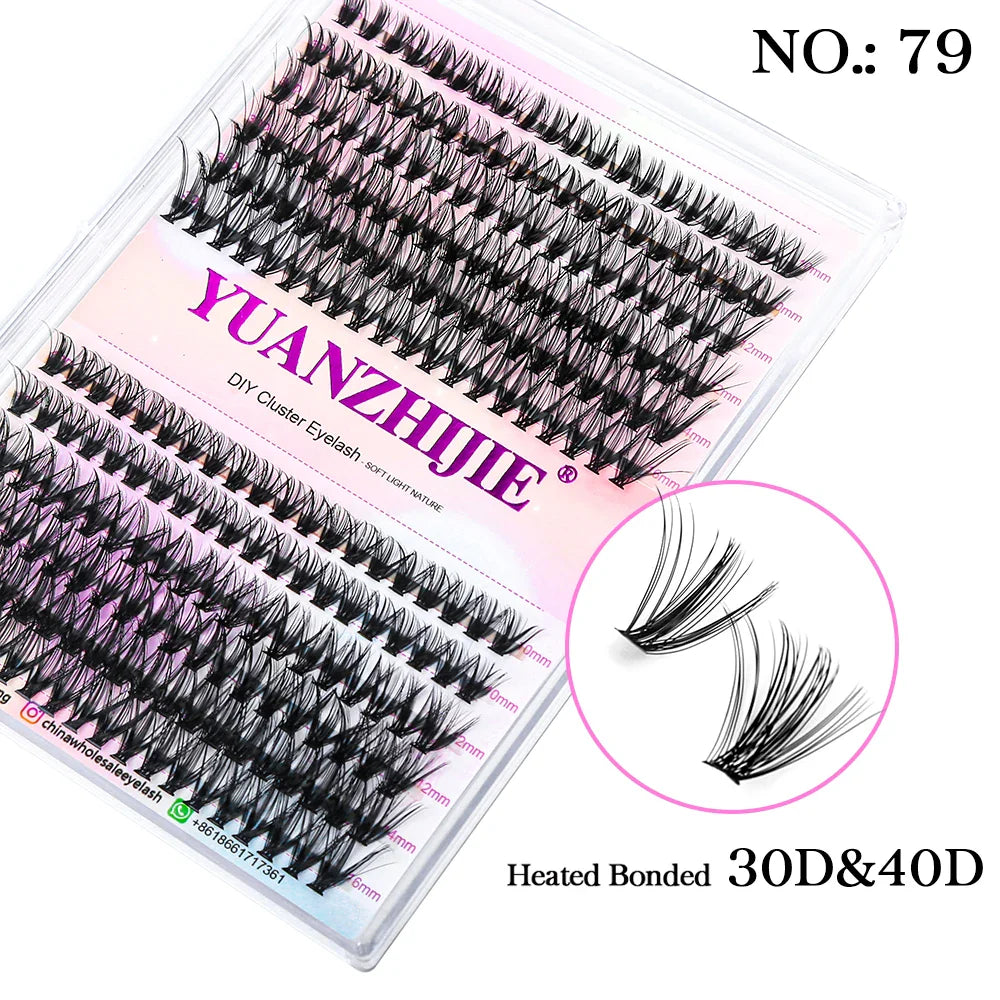 Mix Color 144 Russian Volume False Eyelashes Natural Soft Cluster Segment Lashes - 24 Timmar Deals