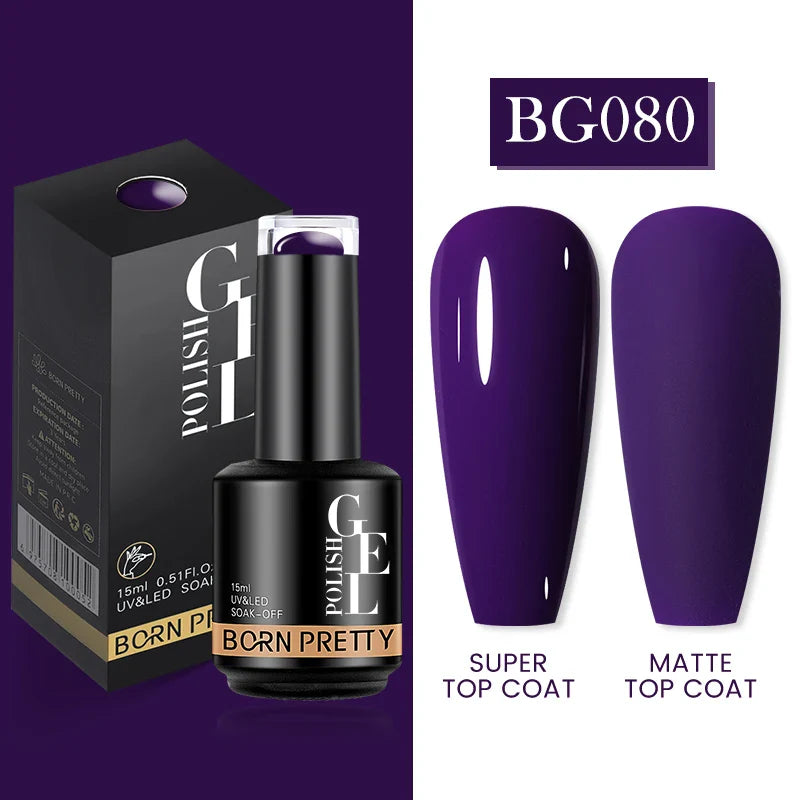 15ml Soak Off UV LED Gel Nail Polish Hybrid Varnish Nail Art Manicure 114 Colors Semi-Permanent Base Top Coat - 24 Timmar Deals