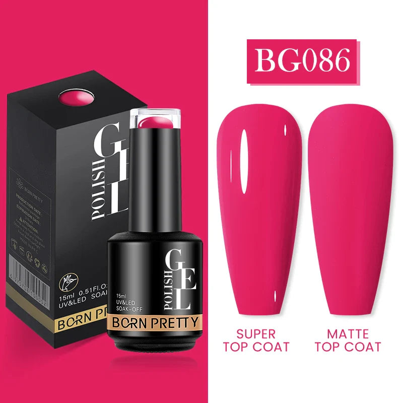 15ml Soak Off UV LED Gel Nail Polish Hybrid Varnish Nail Art Manicure 114 Colors Semi-Permanent Base Top Coat - 24 Timmar Deals