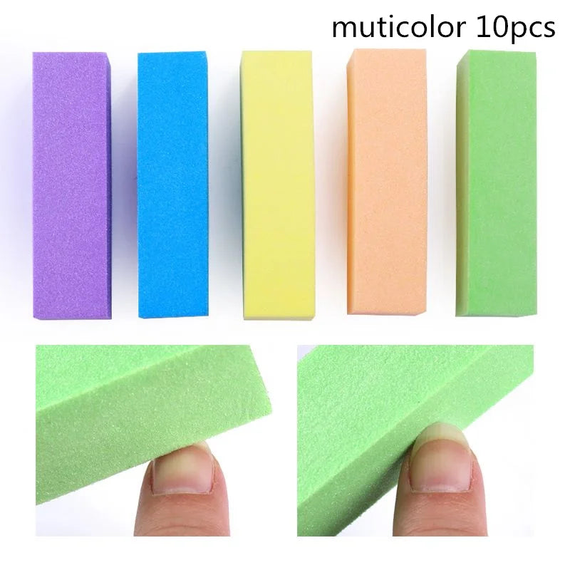White Nail Art Buffers Sanding Block Buffing Grinding Polishing Block Nail File Buffer Pedicure Professional Nail Art Tool - 24 Timmar Deals