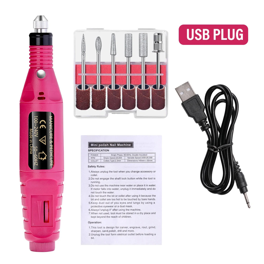 1 Set Professional Electric Nail Drill Machine - 24 Timmar Deals